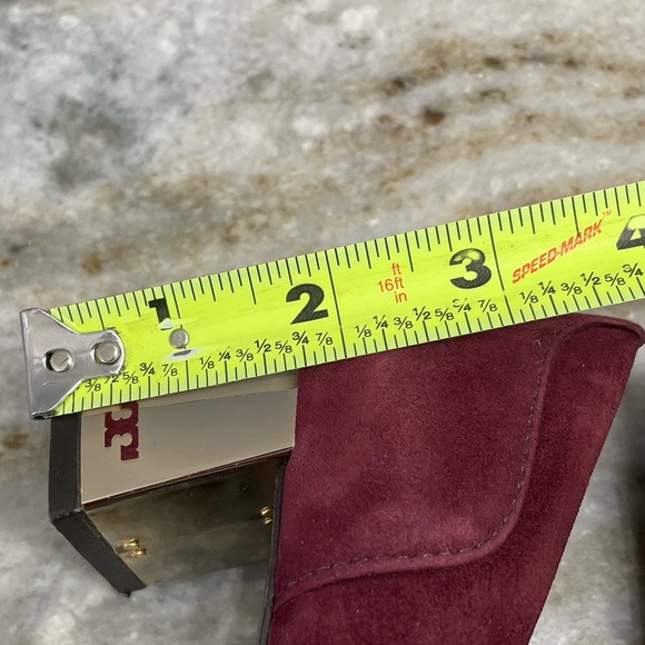 Tory Burch Evelyn 45mm Block Heel Pump Port Suede Leather Women’s 6.5 - Picture 13 of 15